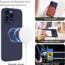 MCFANCE Magnetic for iPhone 13 Pro Max Case, Compatible with MagSafe, [Full Camera Protection] Anti-Scratch Microfiber Lining Phone Case, 6.7" 2021, Navyblue