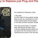 Rear Back Glass Replacement for iPhone 15 Pro 6.1-inches with Reparing Tool Kit and All Necessary Parts (Blue Titanium)