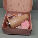 Birthday Gifts for Women Self Care Get Well Soon Gifts, Rose Relaxing Spa Gift Box Care Package Basket w/ Luxury Flannel Blanket 40 oz Tumbler, Mother's Day Gift for Mom Her Wife Girlfriend Sister