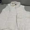 SMENG Women's Lightweight Quilted Puffer Vest Sleeveless Stand Collar Zip-Up Padded Outerwear Gilet (Large, White)