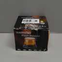 PKINGLAKE Amber Beacon Strobe Lights w/Magnetic Base, 12-24V Warning Safety Flashing Emergency Mini Light Bar for Trucks Vehicles Car