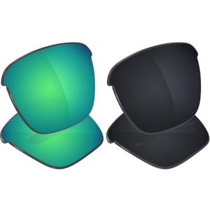 Galvanic Replacement Lenses for Oakley Thinlink OO9316 | Thinlink Asian Fit(AF) OO9317 Sunglasses - Multiple Choices (Jade + Black - Combo Pack)