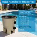 178578 Filter Tank Bottom Assembly Fit for Pentair Clean and Clear Plus and Quad DE CCP240 (160310) CCP320 (160340) CCP420 (160301) CCP520 (160332) Pool Filter Swimming Pool