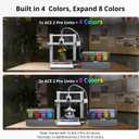 Anycubic Kobra 4 Combo 3D Printer with ACE 2 Pro, Native 4-Color Printing