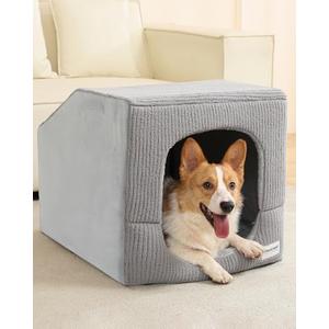 Hovicaed Indoor Dog House for Extra Large Medium Small Sized Dogs - Dog Tent with Washable Removable Cover, Pet Orthopedic Dog Cave Bed Egg-Crate Foam Cushion, Inside Dog House Large Space(XL)