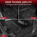 LASFIT Floor Mats for Ram 1500 Crew Cab 2019-2024 Without Rear Under-Seat Factory Storage 4 Full Size Doors Bucket Seat (NOT for Classic Model), All Weather TPE Custom Fit 1st & 2nd Row, Black