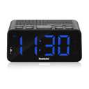 Homicial Digital Alarm Clock Radio with AM/FM Radio, Multi-Colors 1.4” LED Digits, Preset, Sleep Timer and Clear Display with Dimmer for Bedroom Bedside, Outlet Powered with Battery Backup (White)