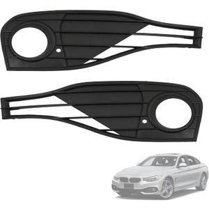 Front Bumper Left & Right Fog Light Bezels Fit for BMW 428i 430i 435i 440i xDrive Gran Coupe Base 2014 2015 2016 2017 2018 2019 2020 Fog Light Cover Trim Replaces 51117294683 51117294684