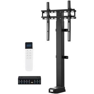 CO-Z Motorized TV Lift for 32-65 Inch TV Mount Mechanism with Digital Display Remote Control and Memory Setting, Height Adjustable 39-63 Inch,Load Capacity 177 Lbs for Home Office