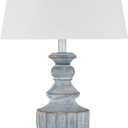 Signature Design by Ashley Cylerick Vintage Terra Cotta and Wood Table Lamp with 3-Way Switch, Blue