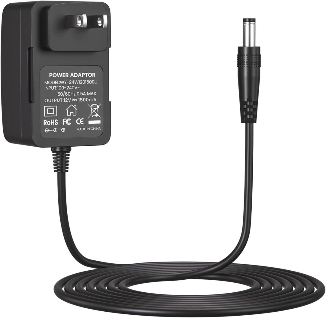 DC 12V 1.5A Switching Power AC Adapter Supply Home Power Adapter for Yamaha PSR YPG YPT DD Series Keyboard F570 T7 T756 FW759 FW759P FW760 FW789 G70 etc. - with 5.5x2.5mm Tips