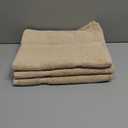 Pearl Linens Pack of 3 100% Cotton Bath Mat 18x25 inches, Soft & Absorbent Quick Dry Bathroom Mat Set, Not Bathroom Rugs, After Shower Mat, Bath Tub Mat, 781 GSM, Machine Washable, Beige