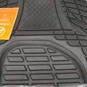 Motor Trend FlexTough Floor Mats for Cars, Black Deep Dish All-Weather Car Mats, Waterproof Trim-to Fit Automotive Floor Mats for Cars Trucks SUV, Universal Floor Liner Car Accessories