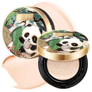 CATKIN Panda Land Full Coverage Cushion Fondation, Breathable Hydrating Nourishing Poreless Face Makeup Save for Sensitive Skin,Sheer Finish (C01 Fair) (1 Ounce (Pack of 1))