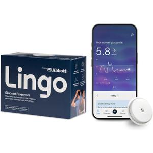 Lingo by Abbott|2-week CGM|Wearable Glucose Tracker|See your glucose response to food, exercise, sleep|Continuous Glucose Monitor & App to support your health goals|Works with iOS and Android| BBD 07/31/2026