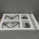 Glass Pendant Lights Kitchen Island, 2 Pack Modern Black Pendant Light Fixtures with Frosted Glass and Rod, Mid Century Cage Pendant Light for Kitchen Sink Dining Room, CH9176BKW-2PK