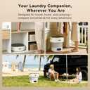 Portable Foldable Washing Machine, Mini Washer for Deep Cleaning, Ideal for Underwear Baby Clothes, Compact for Apartment Dorm Hotel 20L Grayish White