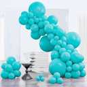 PartyWoo Teal Balloons 152pcs Different Sizes Pack of 18 12 10 5 Inch Turquoise Dark Teal Balloon Arch Kit for Baby Shower Gender Reveal Graduation Mermaid Birthday Pool Party Decorations Blue-Y69