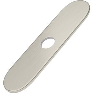 BWE 10 Inch Faucet Hole Cover Deck Plate, Brushed Nickel Sink Hole Cover for 1 or 3 Hole(8-Inch Center) Kitchen Bathroom Sink Faucet, Stainless Steel Escutcheon Plate