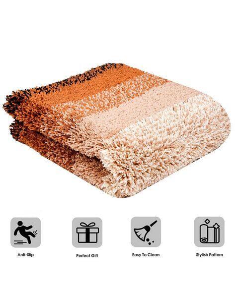 Bathroom Carpet Brown&Orange 20x29 Inch