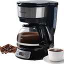5-Cup Programmable Drip Coffee Maker with Digital Timer, Glass Carafe,24-Hour Auto Brew,2-Hour Auto Shut-Off, Pause & Pour, Removable Filter Basket,Compact Coffee Machine for Home & Office