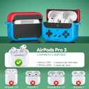 Inesore for Airpods Pro 3 Case Cover with Cleaner Kit,with Lock for Airpod Pro 3 (2025),Classic Cool Funny Game Console Hard Air Pods Pro 3 Case for Men Boy(Red Blue)