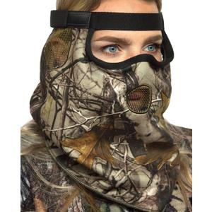 Down Under Outdoors Premium Camo Hunting Face Mask Heavyweight Jersey Fleece for Winter and Cold Weather, Multi Fit (birch tree camo)
