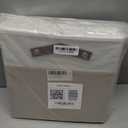 Temary Fabric Storage Cubes - 12 Inch Collapsible Bins (4Pack) - Empty Gift Baskets for Organizing Shelves, Closets, Nursery (White & Khaki)