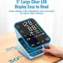 Blood Pressure Monitor, Auto Upper Arm Blood Pressure Monitors for Home Use, Large LED Screen with 9-17'' & 13-21'' Extra Large 2 BP Machine Cuff, 2x99 Memory, Voice Broadcast with USB Cable