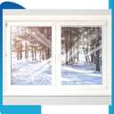 Nuanchu 6 Pieces Window Insulation Kit for Winter Total 47 x 756 Inch Plastic Window Coverings with Double Sided Interior Replacement Tapes, Winterizing Kit for Winter