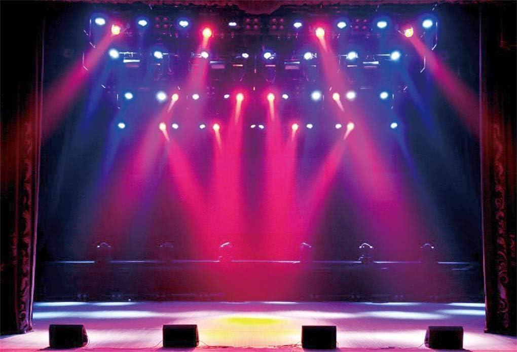 Yeele 10x8ft Stage Concert Backdrop Lighting Nightclub Musical Hall Club Background for Photography Sing Dance Performance Scene Photo Booth Shoots Vinyl Studio Props