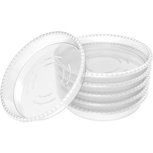 6 Pack Clear Plant Saucer 5 6 8 10 12 14 inch, Durable Plastic Plant Trays for Indoor, Round Flower Plant Pot Saucer, Sturdy Plant Water Catcher Tray(14 Inch)