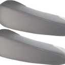 FH Group Flat Cloth Fabric Armrest Cover Semi-Universal Fit, One Pair Gray