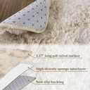 CAROMIO 8x10 Area Rug for Bedroom Fluffy Rugs Shag Rugs for Living Room Furry Rugs for Girls Boys Room Tie Dye Shaggy Rug for Kids Baby Room Home Decor Rug Carpets, Beige Taupe
