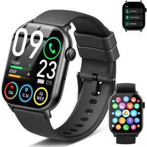 Smart Watch for Men Women(Answer/Make Calls), 1.95"HD 2025 New Smartwatches with Heart Rate/Sleep Monitor/Pedometer, Fitness Tracker 113+ Sport Mode IP68 Waterproof Running Watch for Android iOS (Light Black)