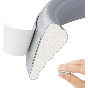4 x ESUFEIR 118" Wedge Sliding Window Weather Stripping Door Gap Filler,Adhesive Window Insulation for Winter Door Seal Strip,Soundproof Foam Tape for Frame,Gray