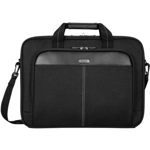 Targus Classic Slim Laptop Bag - Ergonomic Briefcase and Messenger Bag - Spacious Foam Padded for Laptops and Under (16 inch, Black)