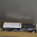 Black Double Curtain Rod 32 to 58 Inches, Blackout Wrap Around Curtain Rod for Windows, 6/8 Inch Room Darkening Telescoping Double Drapery Rod, Easy Install for Rentals & Apartments