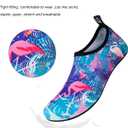 2x WateLves Water Shoes for Womens Mens Barefoot Quick-Dry Aqua Socks for Beach Swim Surf Yoga Exercise Camping Must Haves (Flamingo Leaves, 36/37)