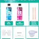 Crystal Clear Epoxy Resin Kit, 16OZ Epoxy Kit - High-Gloss & Bubbles Free, Self-Leveling Art Resina, Food Safe Resin for DIY Art,Wood, Jewelry, Coating, Casting Bar Top, River Tables