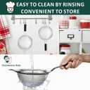 Yimi Fine Mesh Strainers Skimmers Set of 4, Stainless Steel Sieve Strainer Wire Sifter Colanders with Anti-Scald Handle,Kitchen Utensil Ideal for Strain Pasta Quinoa Rice, Ideal for Gift