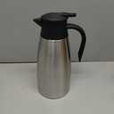 2 PCS 68 OZ Thermal Coffee Carafe, Insulated Stainless Steel Coffee Carafe Double Walled Vacuum Thermal Pot Flask with Brushes Thermos for Keeping Hot Coffee Tea Home and Office (Silver)