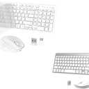 White Wireless Keyboard and Mouse