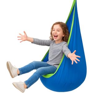 gkqlczyy Kids Pod Swing Seat, 360° Smooth Swing Hammocks Chairs, Adjustable Hanging Length Sensory Swing for Kids with Autism, Suitable for Both Indoor and Outdoor Use, Max 176Lbs