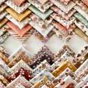 Vintage Floral Patchwork Cotton Fabric Set  60 Pre-Cut Squares, 2020 cm (88 inch), 100% Cotton, Eco Digital Print, Made in Trkiye (Boho Flowers)