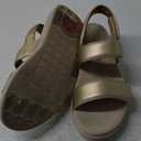 FitFlop womens F-mode Go Adjustable Flatform Back-strap Sandals (9, Platino)