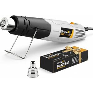 Mini Heat Gun - BATAVIA 380W Fast Heat Hot Air Gun Tool with Uniform Heat Tech & Dual Protection Fuses, 2 Temp (572F/1022F)+Nozzle with Overheat Protection for DIY Crafts, Vinyl Wrap, Shrink Tubing