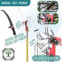 Pole Saws for Tree Trimming, 7.3-27 ft Extendable Tree Trimmers Long Handle Pruner, Sharp Steel Blade and Scissors High Branches Trimming, Tree Pruner, Tree Saw (7.3-27 ft with Scissors)