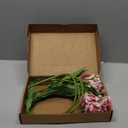 3Pcs Artificial Peruvian Lily Flowers Branches 30.7In Fake Silk Azalea Long Stem Alstroemeria Flower for Wedding Home Party Decoration (Pink)