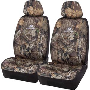 Mossy Oak Front Camo Seat Covers Low Back - Made with Premium Rip-Stop Oxford Fabric, Airbag Compatible, Universial Fit Most Bucket Seats - Official Licensed Product